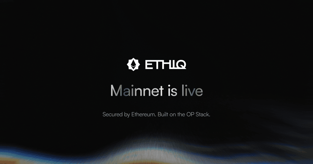 Ethiq Is Live: Ethereum L2 for Liquidity and Economic Alignment